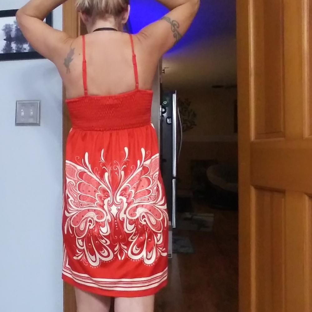 Red/white sun dress - Picture 4 of 10